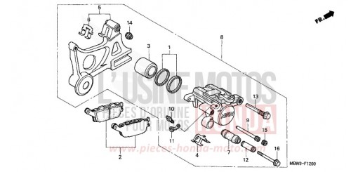 HINTERRAD-BREMSSATTEL CBR600FS1 de 2001