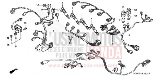 HILFSKABELBAUM CBR600FS1 de 2001