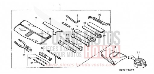 WERKZEUGE CBR600FS1 de 2001