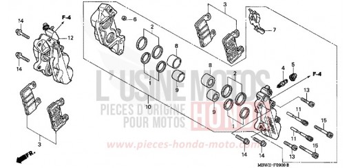 VORDERRAD-BREMSSATTEL CBR600FS2 de 2002