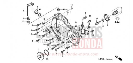 KURBELGEHAEUSEABDECKUNG CBR600FS2 de 2002