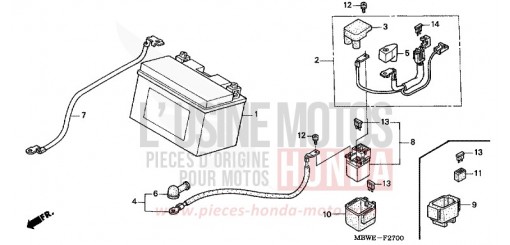 BATTERIE CBR600FS2 de 2002