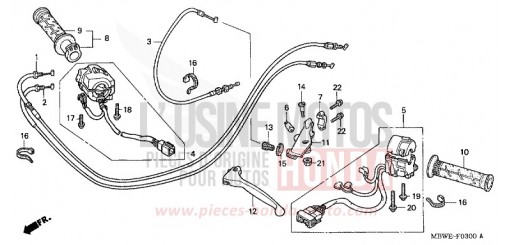 HEBELGRIFF/SCHALTER/KABEL CBR600FS2 de 2002