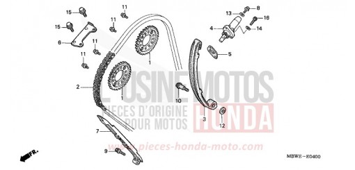 NOCKENWELLENKETTE/SPANNVORRICHTUNG CBR600FS2 de 2002