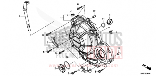 KURBELGEHAEUSEABDECKUNG CBR500RAN de 2022