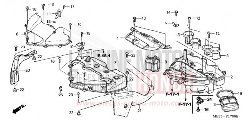 LUFTFILTER CBR600RR5 de 2005