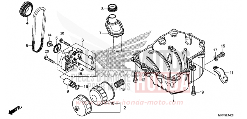 OELWANNE/OELPUMPE CBR500RAN de 2022