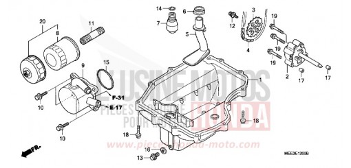 OELWANNE/OELPUMPE CBR600RR6 de 2006