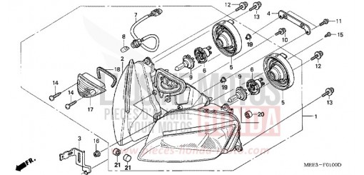 SCHEINWERFER CBR600RR6 de 2006