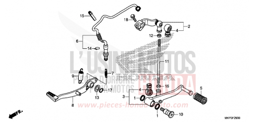 PEDAL CBR500RAN de 2022