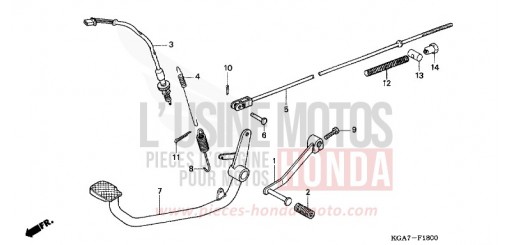 PEDAL CG125ES4 de 2004