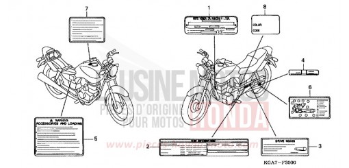 WARNETIKETT CG125ES4 de 2004