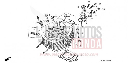 ZYLINDERKOPF CG125W de 1998
