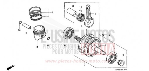 KURBELWELLE/KOLBEN CLR125W de 1998