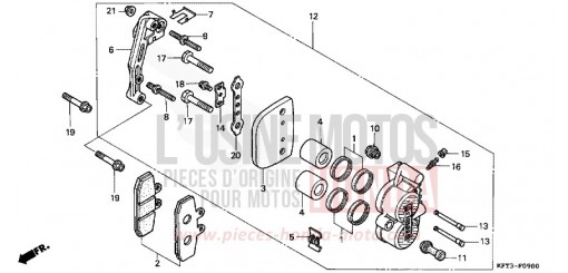 VORDERRAD-BREMSSATTEL CLR125W de 1998