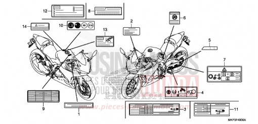 WARNETIKETT CBR500RAN de 2022