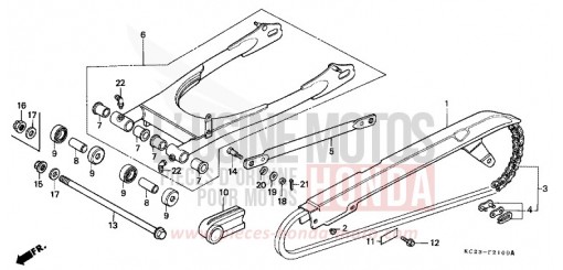 SCHWINGE/KETTENGEHAEUSE CM125CC de 1982
