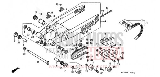 SCHWINGE/ANTRIEBSKETTE CR250RL de 1990