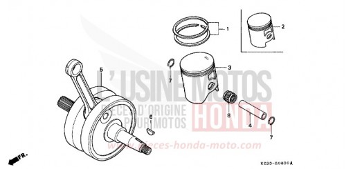 KURBELWELLE/KOLBEN CR250RP de 1993