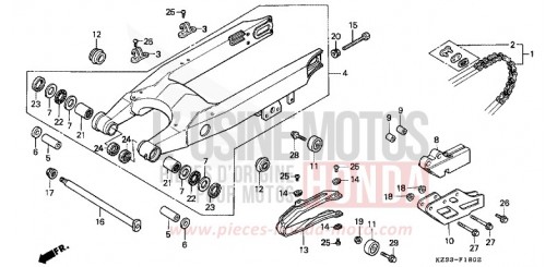SCHWINGE/ANTRIEBSKETTE CR250RR de 1994