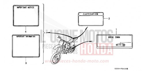 WARNETIKETT CR250RR de 1994
