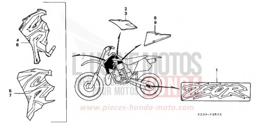 STREIFEN/MARKE CR250RT de 1996