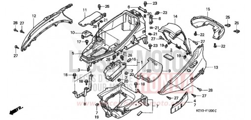 GEHAEUSEABDECKUNG/HANDGEPAECKFACH FES125W de 1998