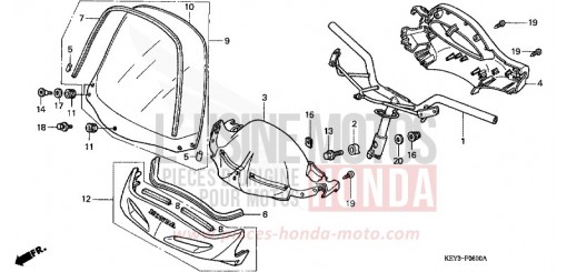 ROHRGRIFF/GRIFFABDECKUNG FES125Y de 2000