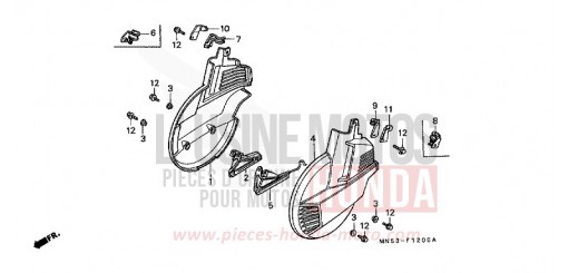 VORDERRADABDECKUNG GL1500K de 1989