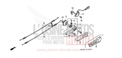 RUECKFAHRSTANGE/RUECKZUGKABEL GL1500L de 1990