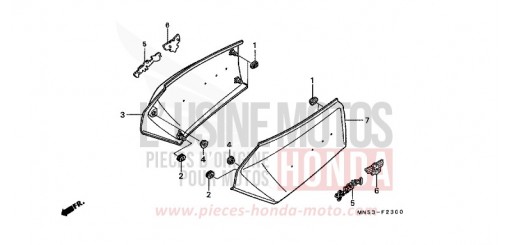 SEITENABDECKUNG GL1500L de 1990