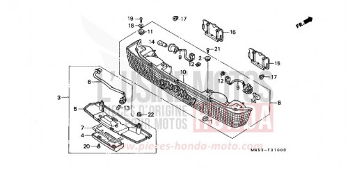 GEPAECKRAUMBELEUCHTUNG/KENNZEICHENBELEUCHTUNG GL1500L de 1990