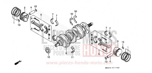 KURBELWELLE/KOLBEN GL1500SEM de 1991