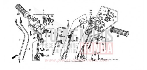 SCHALTER/KABEL GL1500SEN de 1992