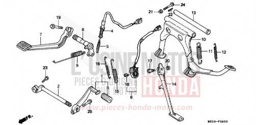 PEDAL/STAENDER GL1500SEP de 1993