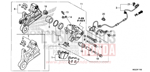 HINTERRAD-BREMSSATTEL CBR500RAD de 2013