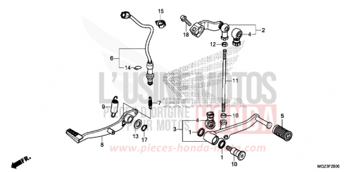 PEDAL CBR500RAD de 2013