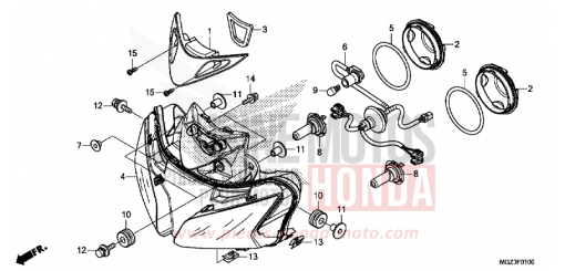 SCHEINWERFER CBR500RAD de 2013