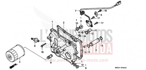 GERTRIEBEABDECKUNG GL1500SES de 1995
