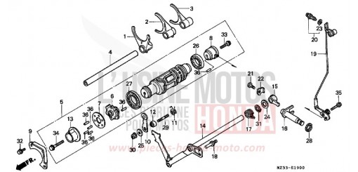 SCHALTTROMMEL/SCHALTGABEL GL1500SES de 1995