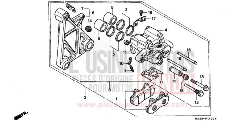 HINTERRAD-BREMSSATTEL GL1500SET de 1996