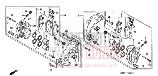 VORDERRAD-BREMSSATTEL GL1500SET de 1996