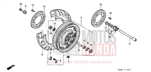VORDERRAD GL1500SEV de 1997
