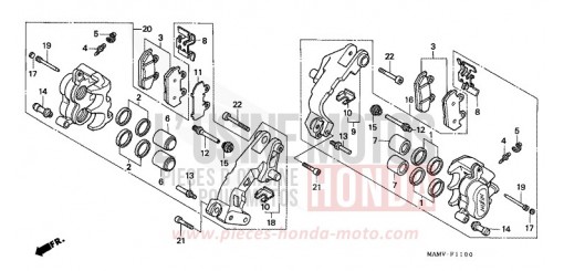 VORDERRAD-BREMSSATTEL GL1500SEW de 1998