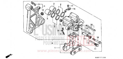 HINTERRAD-BREMSSATTEL GL1500SEX de 1999