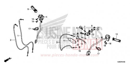 HEBELGRIFF/SCHALTER/KABEL MSX125D de 2013