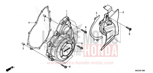 WECHSELSTROM-GENERATORABDECKUNG CBR500RAE de 2014