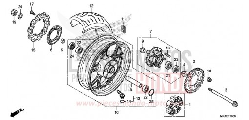 HINTERRAD NC750DK de 2019