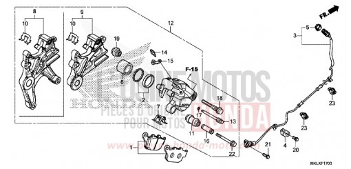 HINTERRAD-BREMSSATTEL NC750SAK de 2019
