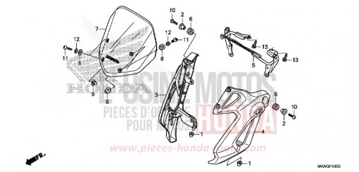 WINDSCHUTZSCHEIBE NC750SDJ de 2018
